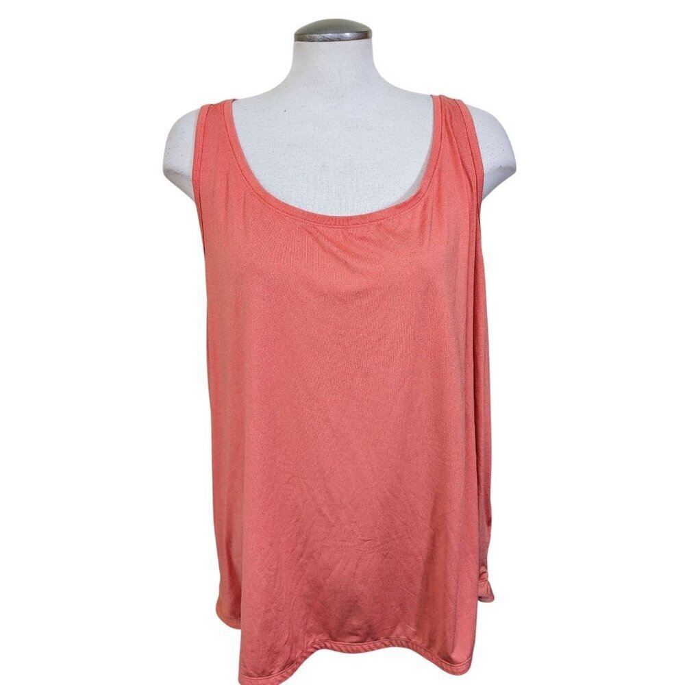 Columbia Omni Wick Womens Plus 3X Tank Top Orange Activewear Athleisure Stretch
